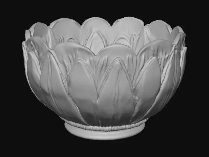 3D model for short cupped round  Flower base