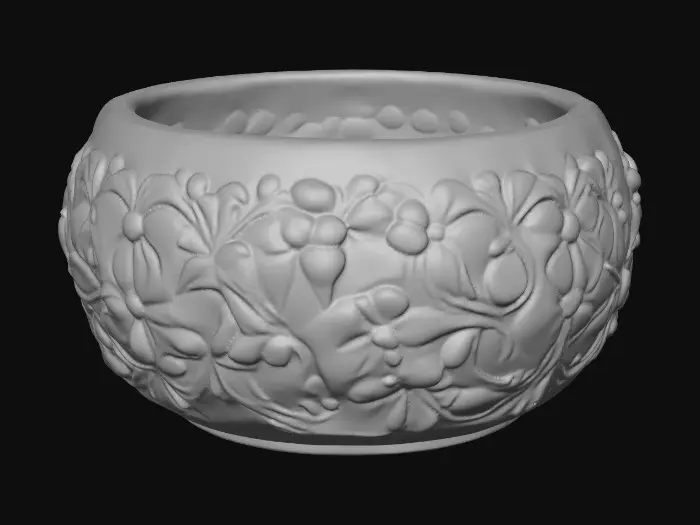 3D model for short cupped round  Flower base