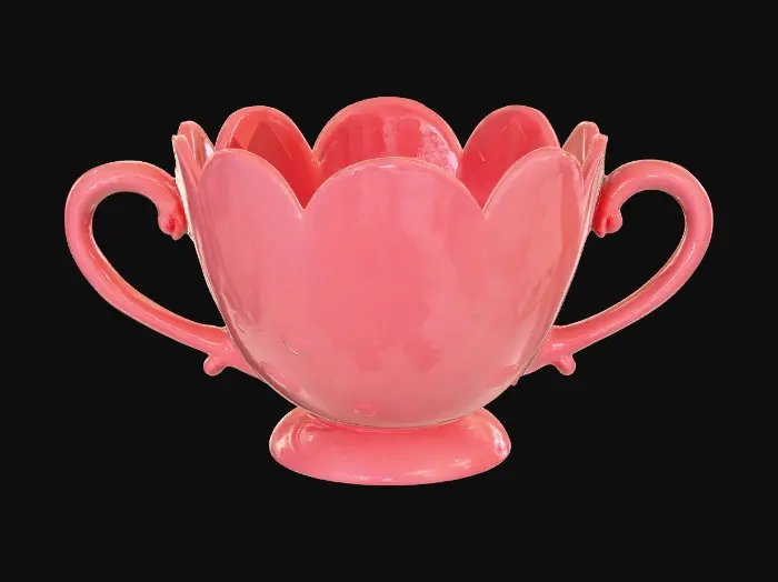 3D model for Short, delicate, Pretty, flower shaped,  round cupped base, Valentine colors