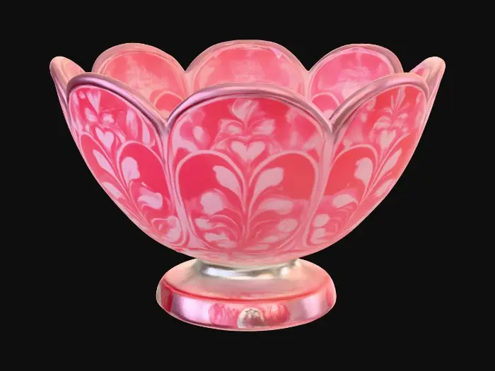 3D model for Pretty flower shaped,  round cupped base, Valentine colors