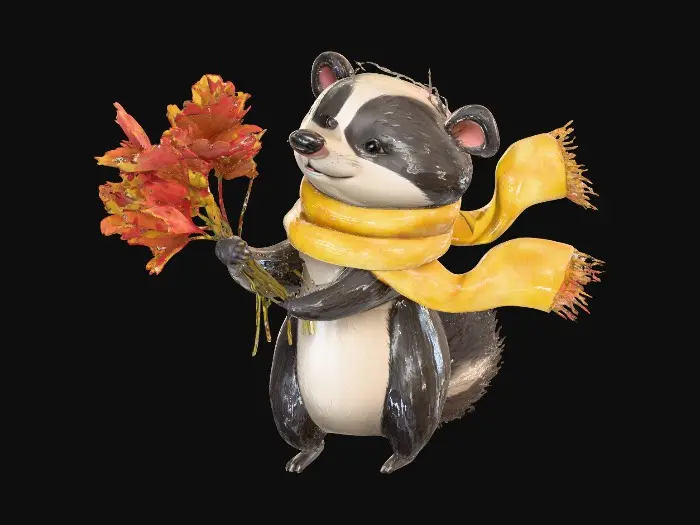 3D model for Autumn Badger Bliss