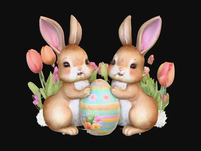 3D model for Bunny Blossoms