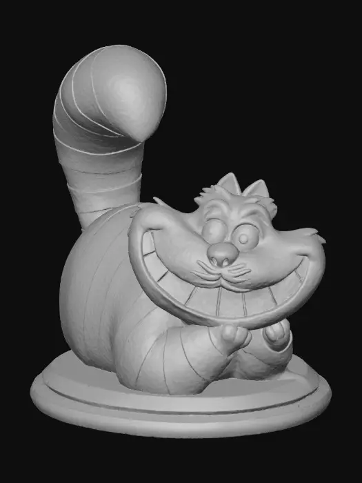 3D model for Cheshire Grin Cat Sculpture
