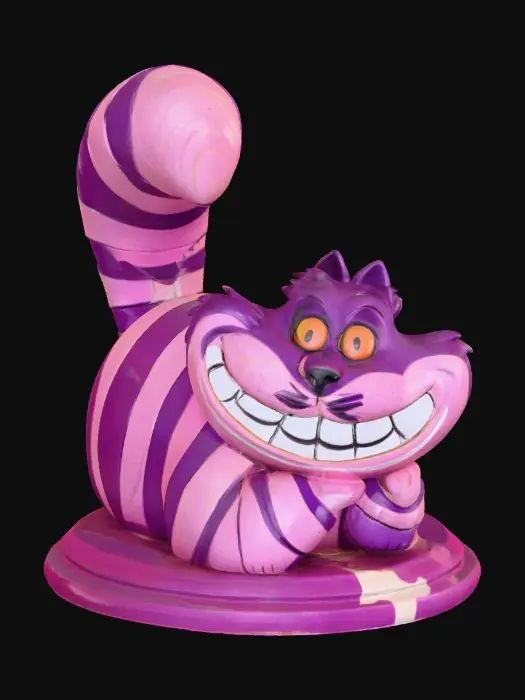 3D model for Cheshire Grin Cat Sculpture