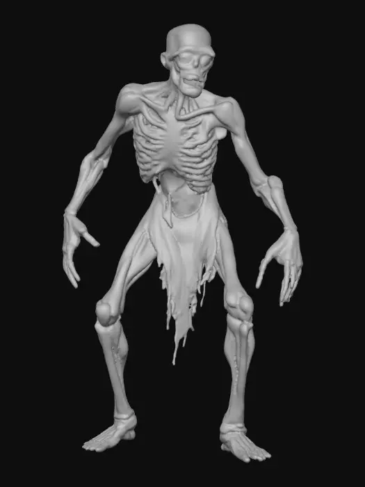 3D model for Create a creepy zombie crawling out of the grave with a cross, #Halloween2025#