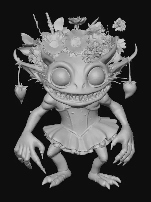 3D model for Fiendish Blossom Ballerina, #Halloween2025# creepy cute monsters