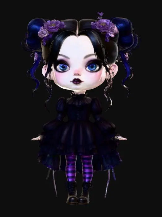 3D model for Gothic Doll Blossom, #Halloween2025#