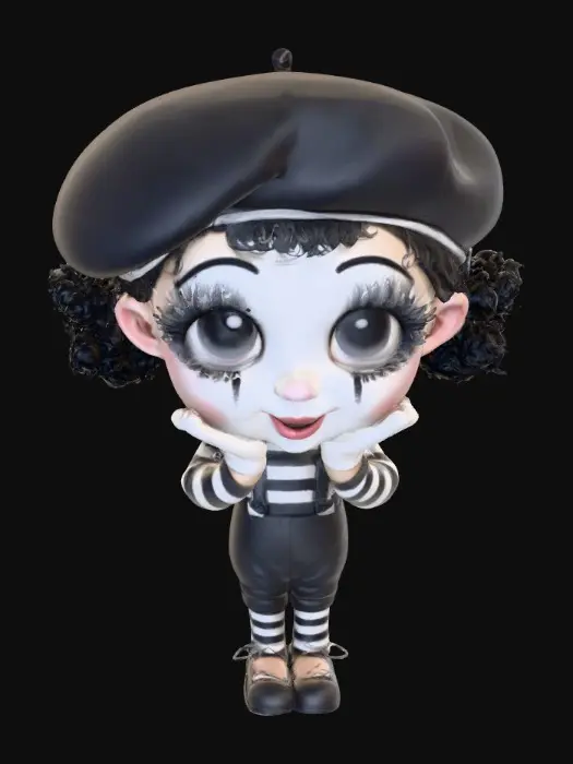 3D model for Mischievous Mime, #Halloween2025#