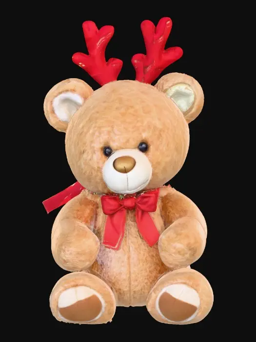 3D model for Cute Teddy bear wearing reindeer headband, #Christmas2025#,