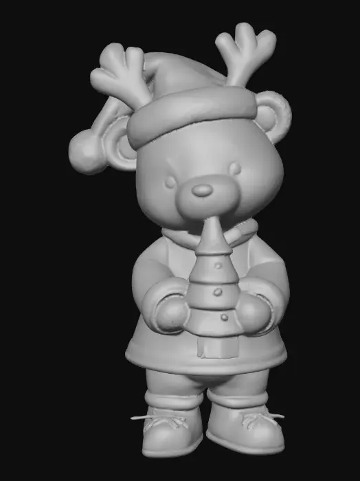 3D model for Cute Teddy bear wearing reindeer headband, #Christmas2025#,