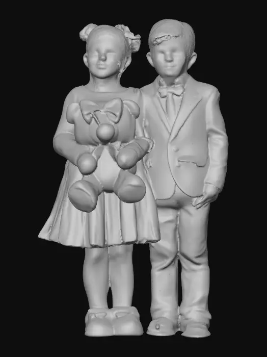 3D model for Girl and boy christmas party teddy bears. Dressed in colors of pink, burgundy, pine green, and gold. , #Christmas2025#