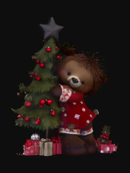 3D model for Bear's Christmas Hug, #Christmas2025#