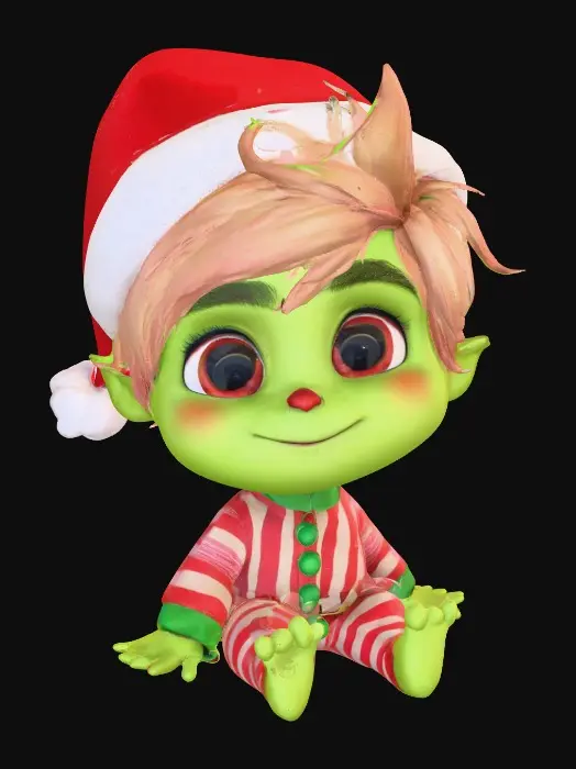 3D model for Grinchy Elf Kid, #Christmas2025#