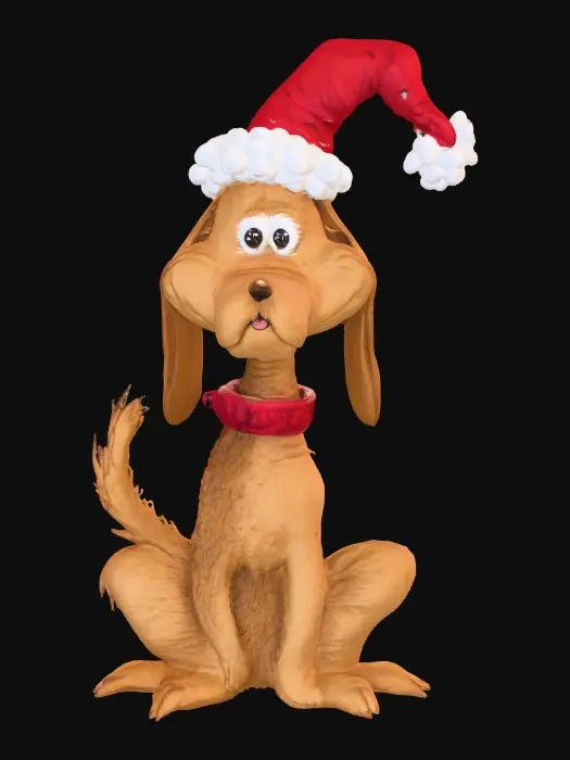 3D model for Max in a Santa Hat