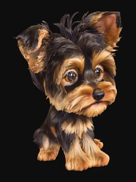 3D model for Adorable Pup Illustration