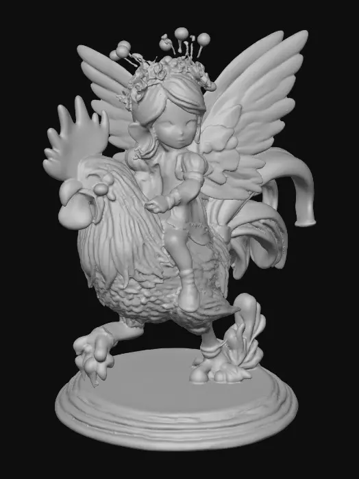 3D model for Angelic Rider on Rainbow Rooster