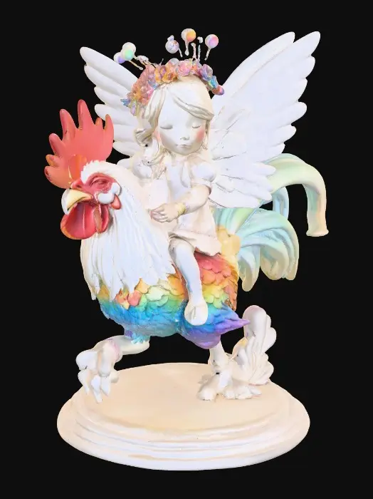 3D model for Angelic Rider on Rainbow Rooster