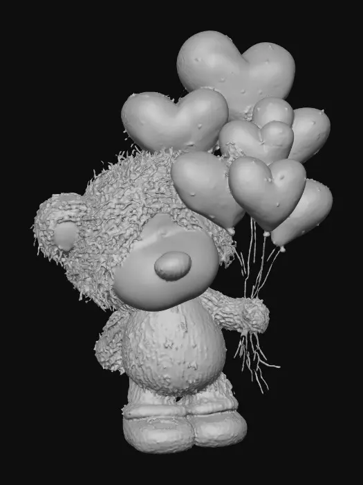 3D model for Valentine Bear Balloons