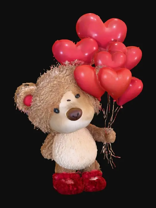 3D model for Valentine Bear Balloons