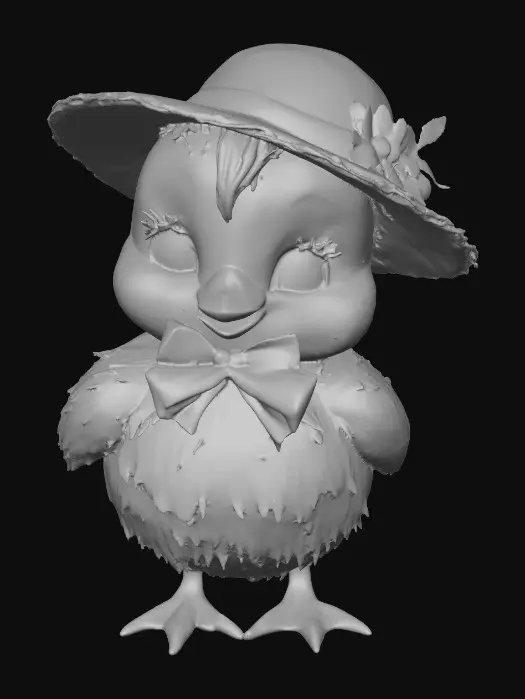 3D model for Charming Chick with Hat