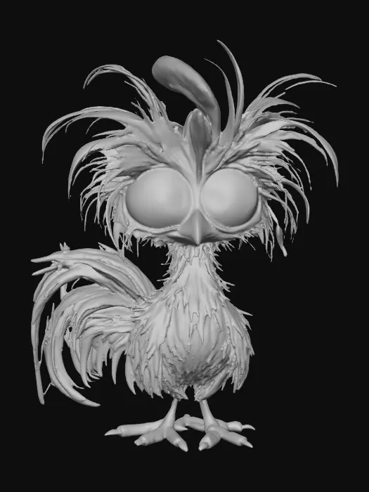 3D model for Colorful Rooster Character
