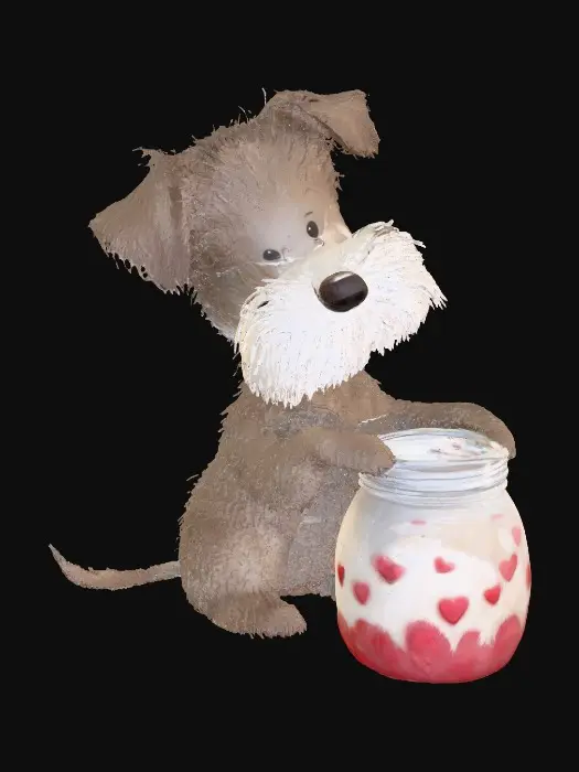 3D model for Puppy's Heart Jar