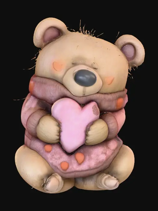 3D model for Cuddly Heart Bear
