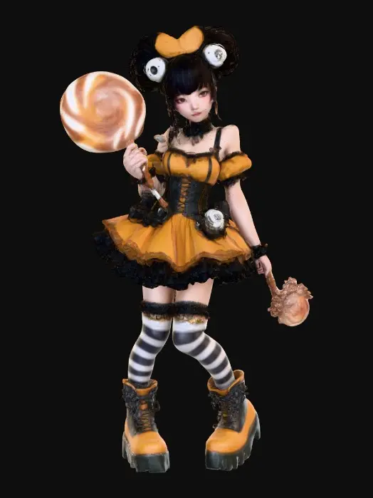 3D model for Candy Goth Princess