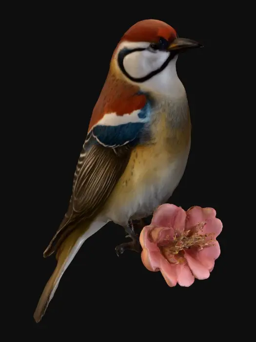 3D model for Bird Among Blossoms