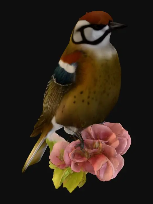 3D model for Bird Among Blossoms