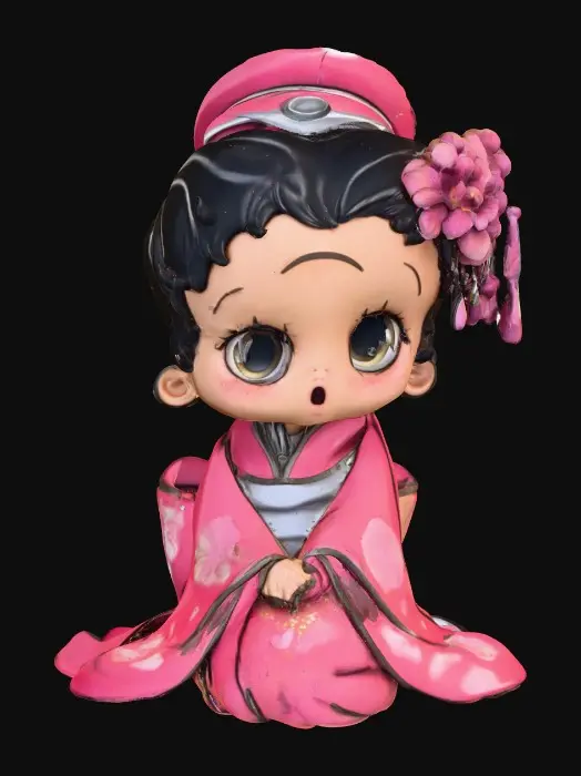 3D model for Kimono Cartoon Character