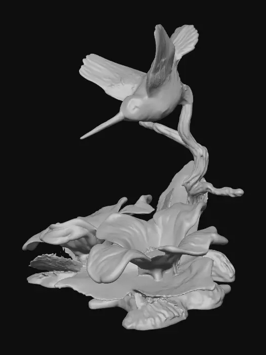 3D model for Hummingbird and Blooms