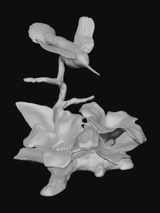 3D model for Hummingbird and Blooms