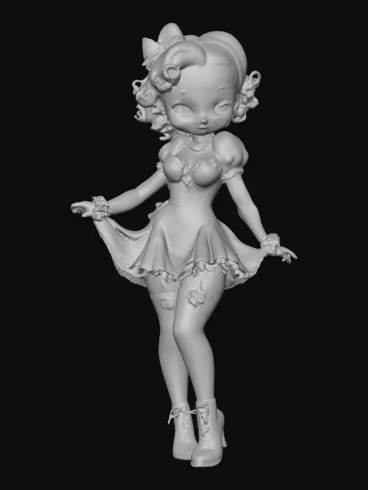 3D model for Glamorous Retro Doll