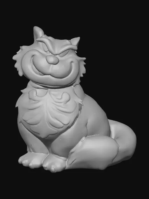 3D model for Whimsical Grinning Cat Sculpture