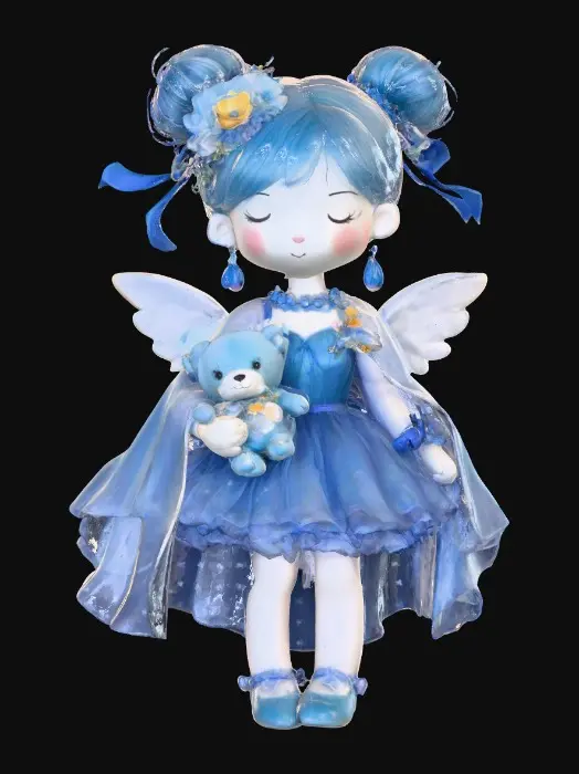 3D model for Blue Fairy Princess