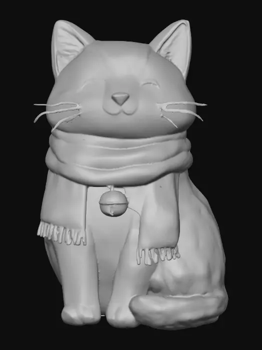 3D model for Cozy Feline with Scarf