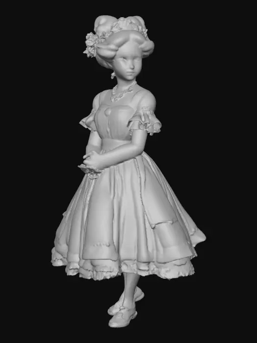 3D model for Porcelain Princess in Gold