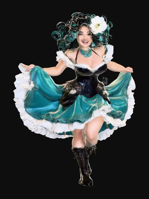 3D model for Moonlit Teal Dancer