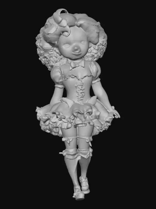 3D model for Amber Curls in Blue