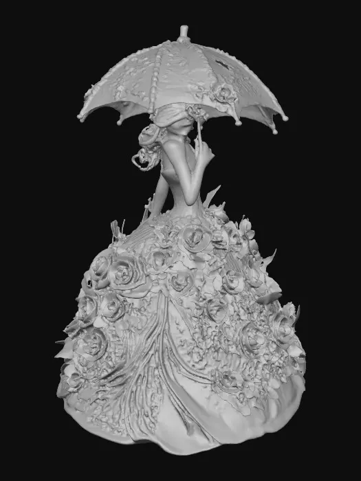 3D model for Ivory Rose Ballgown