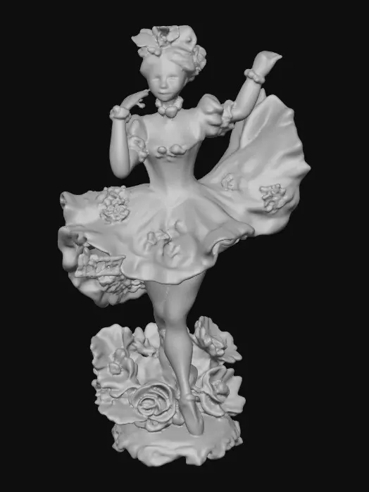 3D model for Blue Ballerina in Bloom