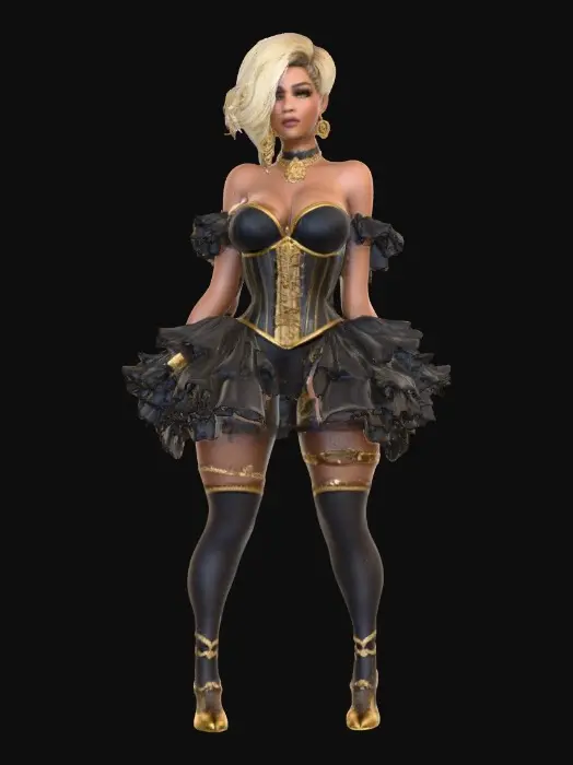 3D model for The Gilded Corset Queen
