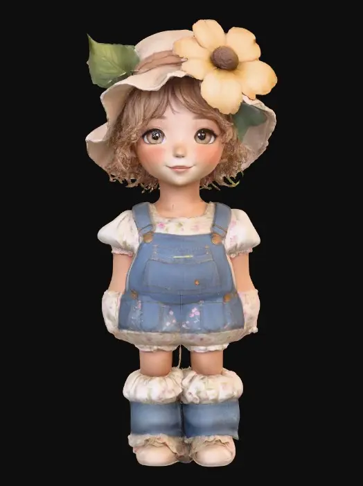3D model for Sunflower Hat Portrait