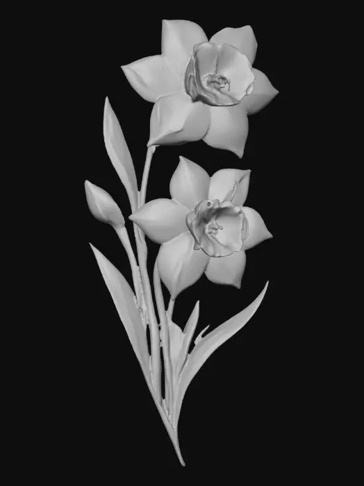 3D model for Twin Daffodils