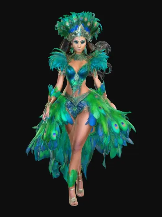 3D model for Peacock Carnival Queen