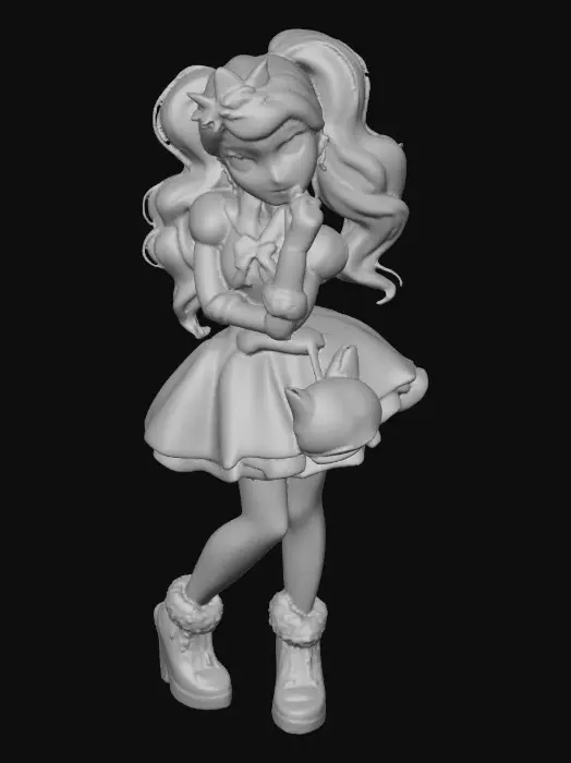 3D model for Purple Cat Princess