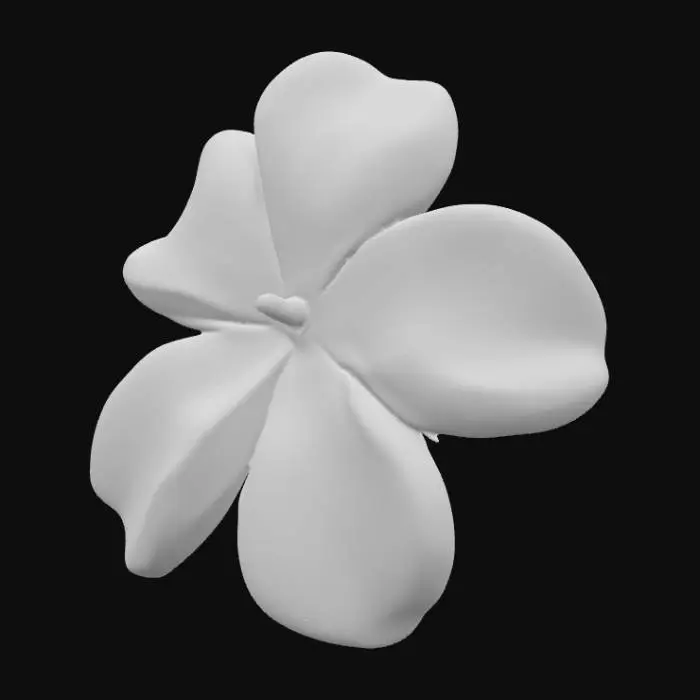 3D model for Pretty clump of forget-me-not flowers pink and blue on a pure white background 