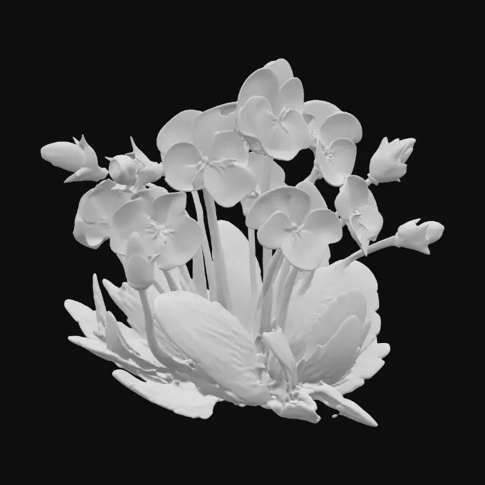 3D model for Pansy Bouquet, #PBR#