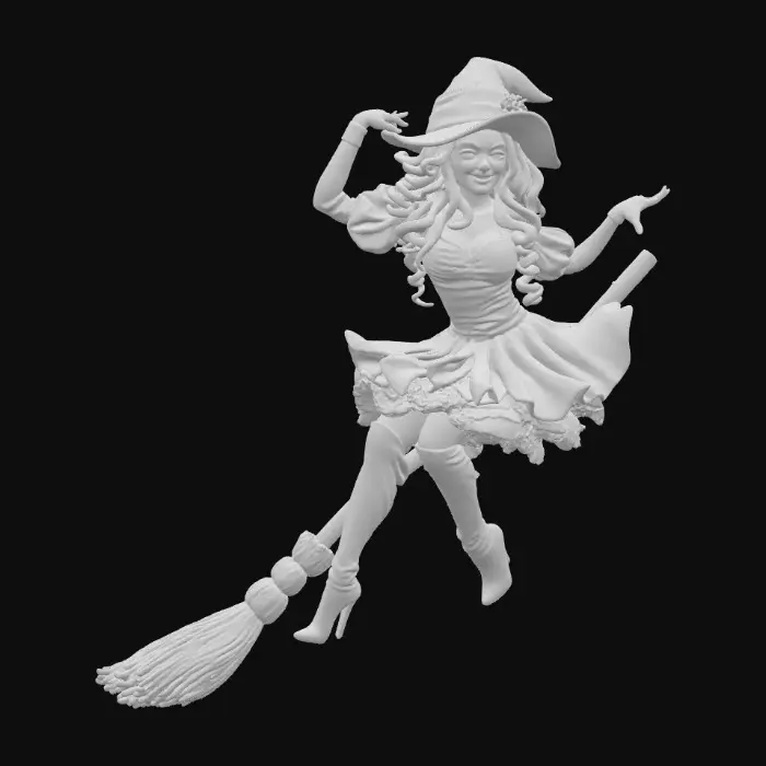 3D model for Witch on a Broomstick